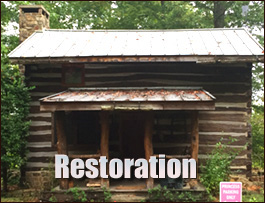 Historic Log Cabin Restoration  Stella, North Carolina