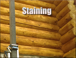  Stella, North Carolina Log Home Staining
